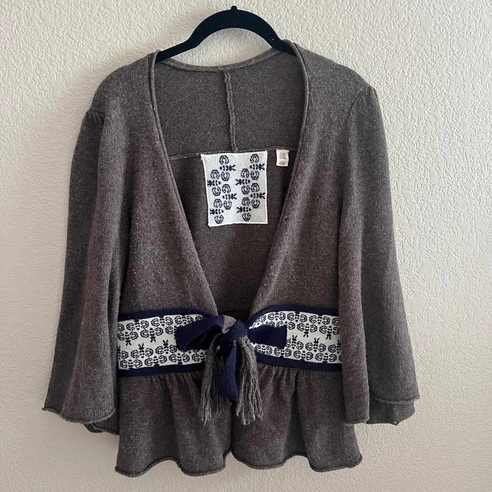 Charcoal wool blend cardigans
